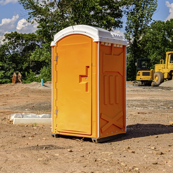 how often are the portable toilets cleaned and serviced during a rental period in Gore KS